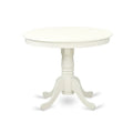 East West Furniture Antique Round Dining Table - 36x36 Inch Kitchen Table with Pedestal Base (Multiple Finish Options)