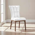 Set of 2 Contemporary Tufted Side Chairs with Sturdy Solid Wood Frame