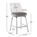 iNSPIRE Q Bold Lennox Velvet Counter Height Stools - Set of 2