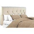 MJL Furniture Sachi Khaki Diamond-Tufted Upholstered Headboard