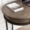 Leick Home Modern Oval Desk with Metal Legs