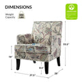 Akorda French Country Armchair with Nailhead Detailing and Sturdy Solid Wood Legs by HULALA HOME