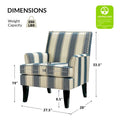 Akorda French Country Armchair with Nailhead Detailing and Sturdy Solid Wood Legs by HULALA HOME