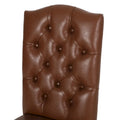Set of 2 Harriet Modern Tufted Faux Leather Dining Chairs by Christopher Knight Home - Dimensions: 21.5" L x 25.75" W x 41.5" H