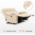 MCombo Faux Leather Electric Reclining Sofa with Heat and Massage - Models 6095/6075/6077