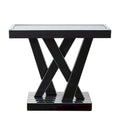 Contemporary Silver Console Table with Crushed Diamond Inlay for Entryway