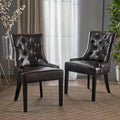 Set of 2 Cheney Tufted Dining Chairs by Christopher Knight Home