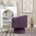 SEYNAR Contemporary Glam Velvet Round Swivel Accent Barrel Chair for Living Room
