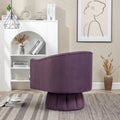 SEYNAR Contemporary Glam Velvet Round Swivel Accent Barrel Chair for Living Room