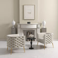 Set of 2 SEYNAR Mid-Century Modern Velvet Round Accent Chairs for Living Room
