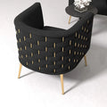 Set of 2 SEYNAR Mid-Century Modern Velvet Round Accent Chairs for Living Room