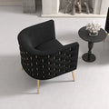 Set of 2 SEYNAR Mid-Century Modern Velvet Round Accent Chairs for Living Room