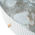 Merax Contemporary Round Coffee Table Featuring 2 Spacious Drawers