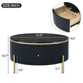 Merax Contemporary Round Coffee Table Featuring 2 Spacious Drawers