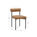 Nathan James Dahlia Upholstered Counter Height Barstool and Dining Chair with Backrest