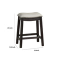 Set of 2 Gray Curved Leatherette Counter Stools with Nailhead Trim