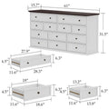 Stylish Brown and White Dresser with Generous Storage Space and Side Table