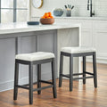 Simple Living Lonnie Set of 2 Padded 29-Inch Bar Height Saddle Stools