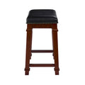 Linon Willamette 24.98-inch Backless Counter Stool in Faux Leather