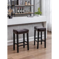 29-Inch Backless Faux Leather Bar Stools for Kitchen Counter - Farmhouse Style Island Chairs