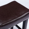 29-Inch Backless Faux Leather Bar Stools for Kitchen Counter - Farmhouse Style Island Chairs