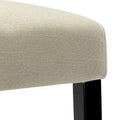 Set of 2 Counter Height Bar Stools with Back - 24-Inch Fabric Upholstered Design and Nailhead Trim