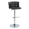 Set of 2 Silver Orchid Lena Adjustable Bar Stools with Rounded T Footrest