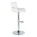 Set of 2 Silver Orchid Lena Adjustable Bar Stools with Rounded T Footrest