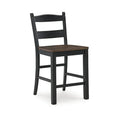 Signature Design by Ashley Valebeck Black and Brown Counter Height Barstool - Dimensions: 20W x 22D x 39H