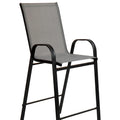 Set of 4 Outdoor Barstools with Flexible Comfort Material - Patio Seating