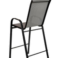 Set of 4 Outdoor Barstools with Flexible Comfort Material - Patio Seating