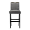 Set of 2 Upholstered 28-Inch Barstools - Stylish Pub Chairs