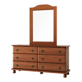 Palace Imports Traditional Kyle 6-Drawer Dresser in 100% Solid Wood with Optional Mirror
