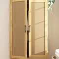 70.9-Inch Wooden Wardrobe Closet with Drawers and Hanging Rod