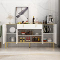 Pop-Up Door Sideboard Dresser Cabinet - Storage Console for TV