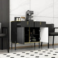 Pop-Up Door Sideboard Dresser Cabinet - Storage Console for TV