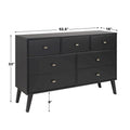 Prepac Milo 7-Drawer Dresser in Mid-Century Modern Style