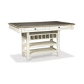 Signature Design by Ashley Bolanburg 7-Piece Counter Height Dining Set in Antique White and Brown