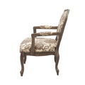 Madison Park Charlotte Camel Back Chair with Exposed Wood Frame