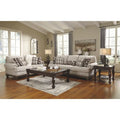 Harleson Classic Wheat Brown Loveseat with Nailhead Accents