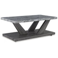 Signature Design by Ashley Bensonale Gray 3-Piece Table Set - Dimensions: 48W x 24D x 18H