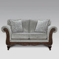 Roundhill Furniture Hernen Carved Wooden Frame Loveseat