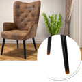 AVAWING Tufted Wingback Accent Chair with Arms - Rustic Design