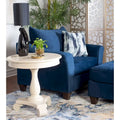 Roundhill Furniture Camero Navy Blue Fabric Pillowback 4-Piece Sofa Set