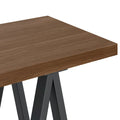 Hawkins 50-Inch Wide Modern Industrial Console Sofa Table in Solid Walnut Wood and Metal