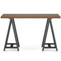 Hawkins 50-Inch Wide Modern Industrial Console Sofa Table in Solid Walnut Wood and Metal