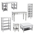 SEI Furniture Wheaton Square Coffee Table with Shelf and Mirror Finish
