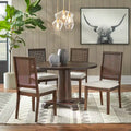 Set of 2 Westbury Solid Wood Cane Dining Chairs by Simple Living
