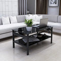 Black Glass Lift-Top Coffee Table