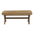 INK+IVY Seadrift Handcrafted Water Hyacinth Accent Bench